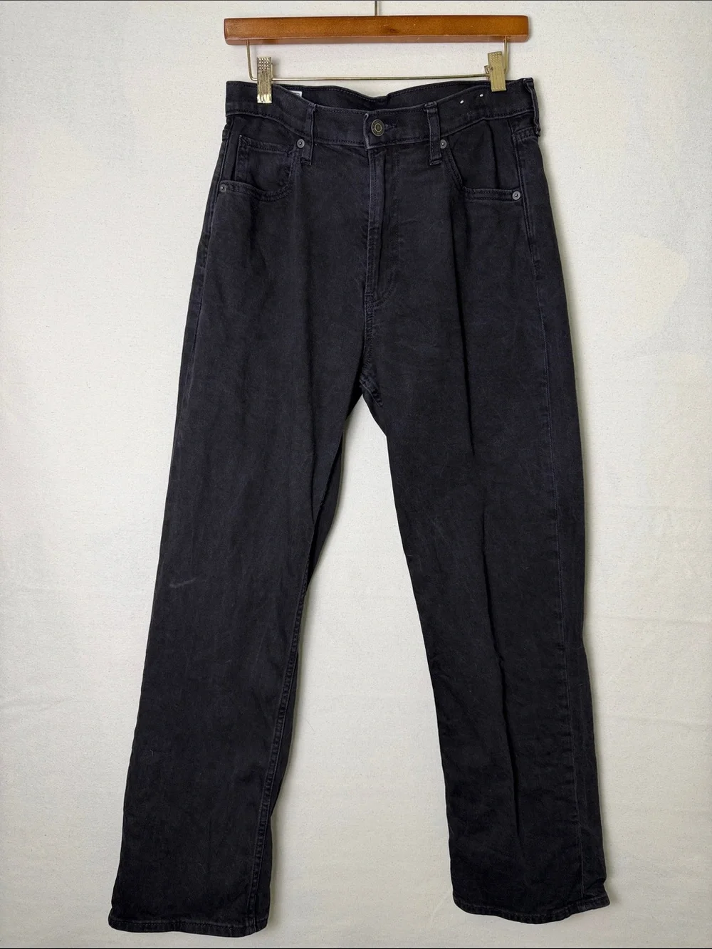 GAP High Rise Straight Leg Jeans in Black